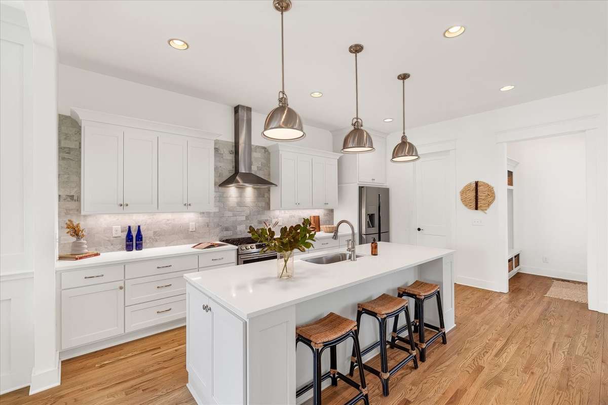 Open kitchen with plenty of cabinet space