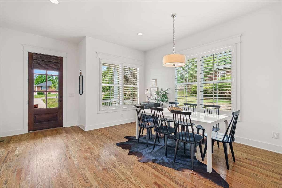 Large sunlit dining room