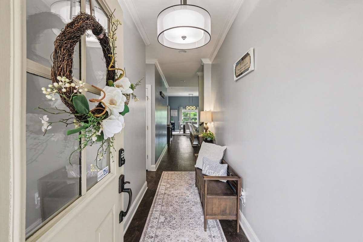 Walk into an inviting entrance.