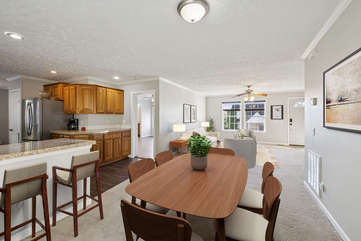 A welcoming dining area designed for both everyday meals and entertaining, highlighted by an open, inviting layout.