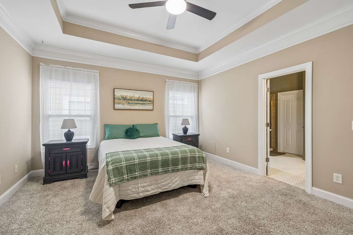 Trey Ceiling and Natural Light as well as easy access to Primary Bath