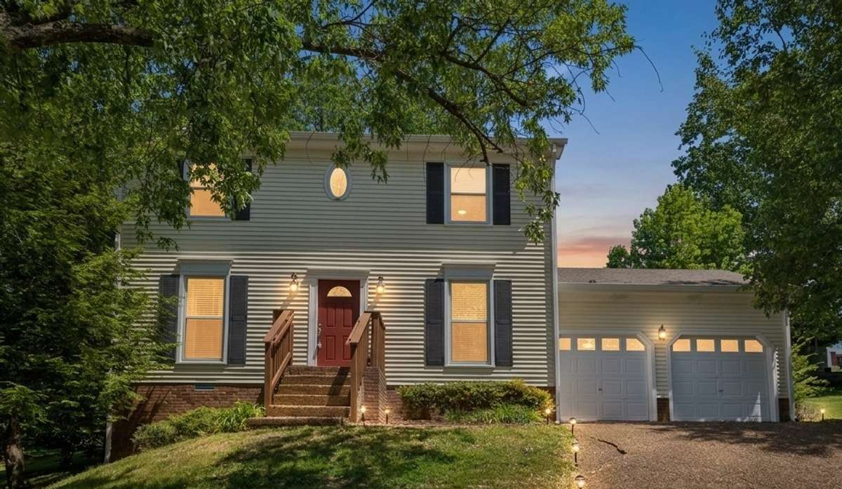 A twilight view of the home (rendering courtesy of refinedrenderings.com).