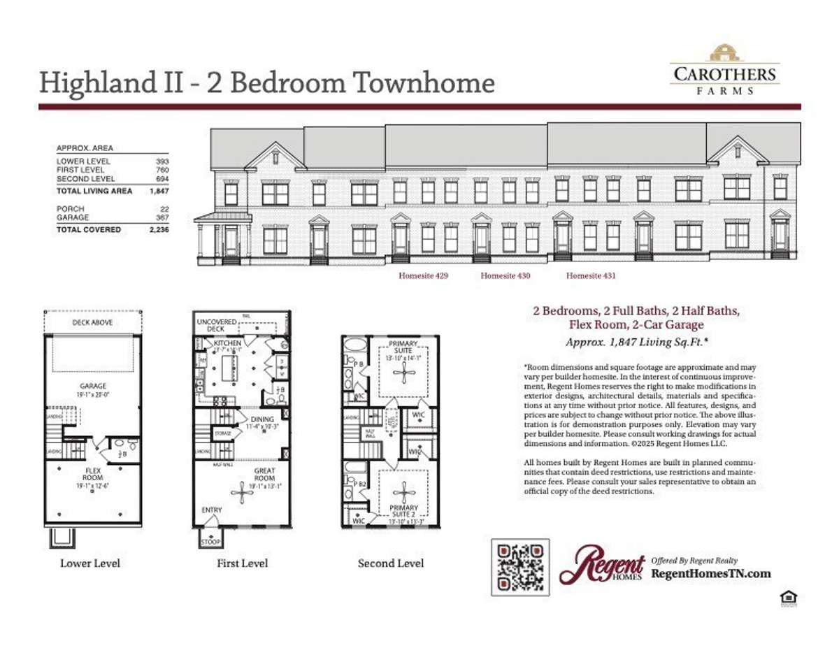Layout of the newest Townhome Building