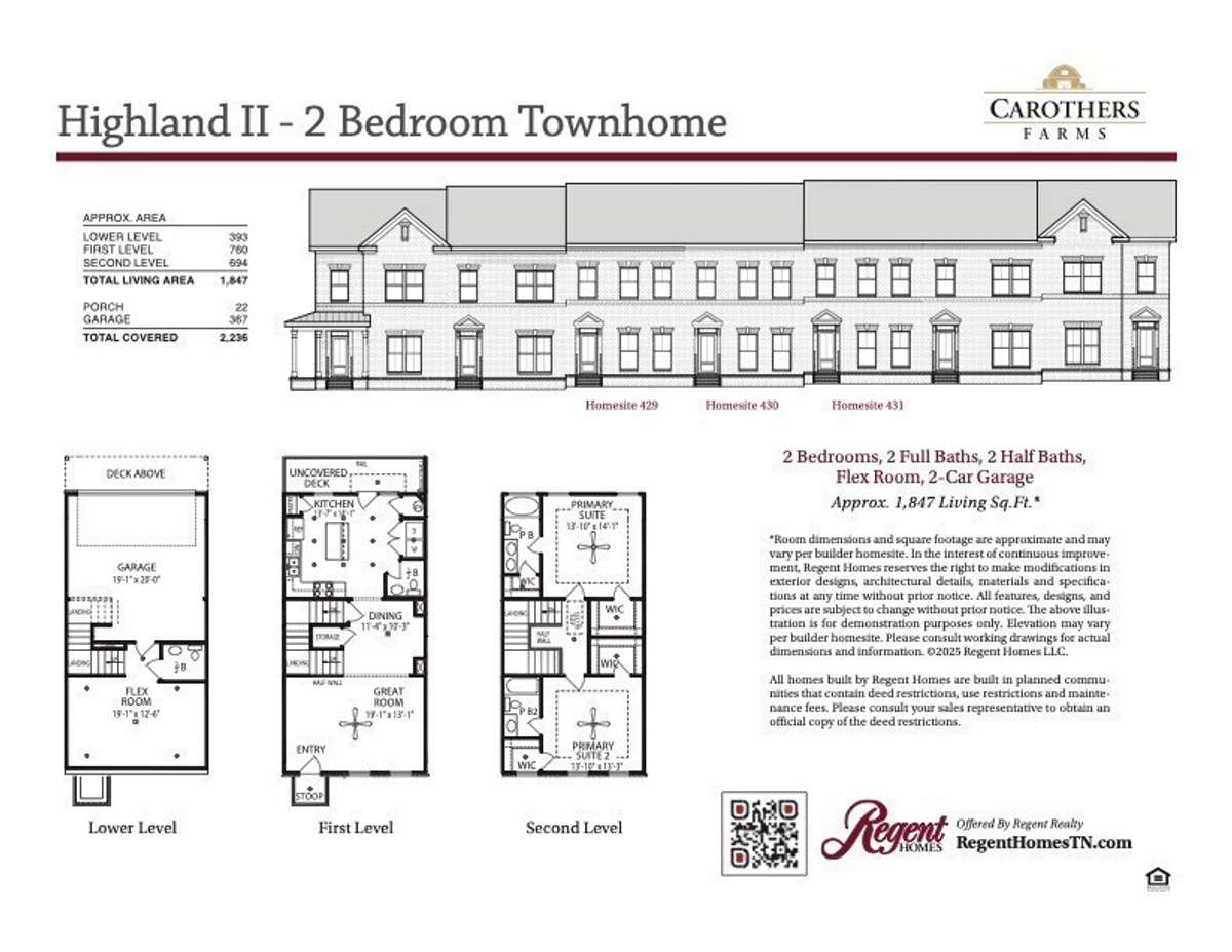 Layout of the newest Townhome Building