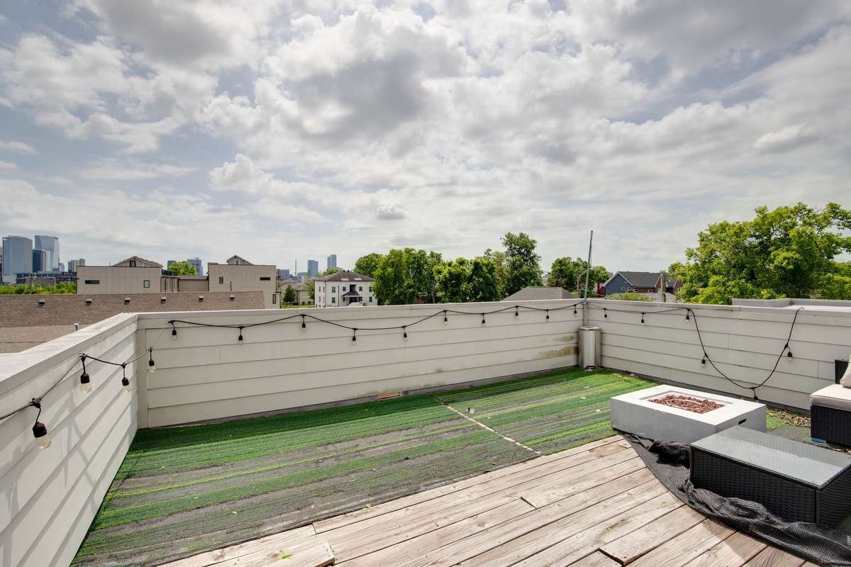 Spacious rooftop deck perfect for entertaining.