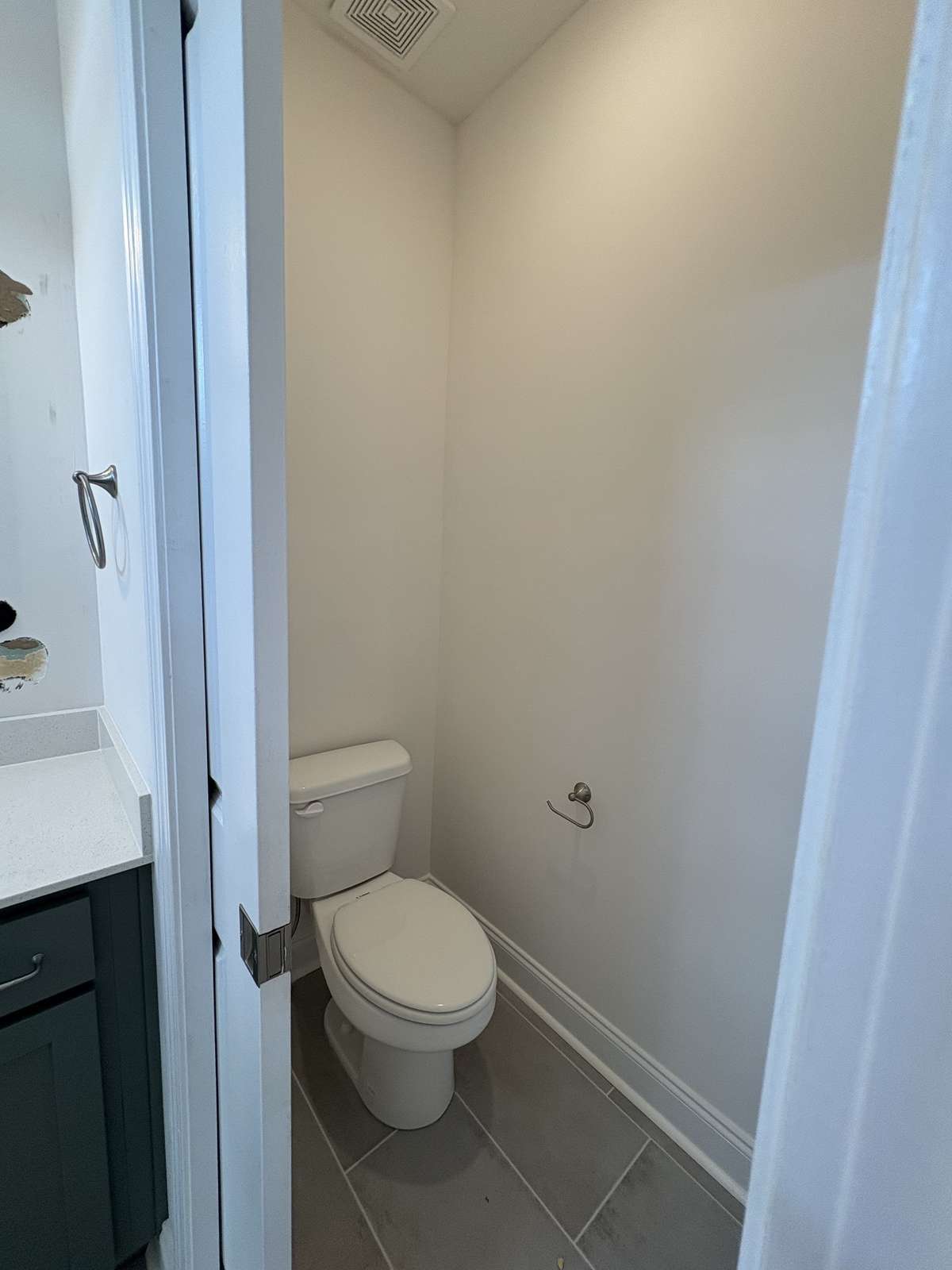 Water closet with pocket door