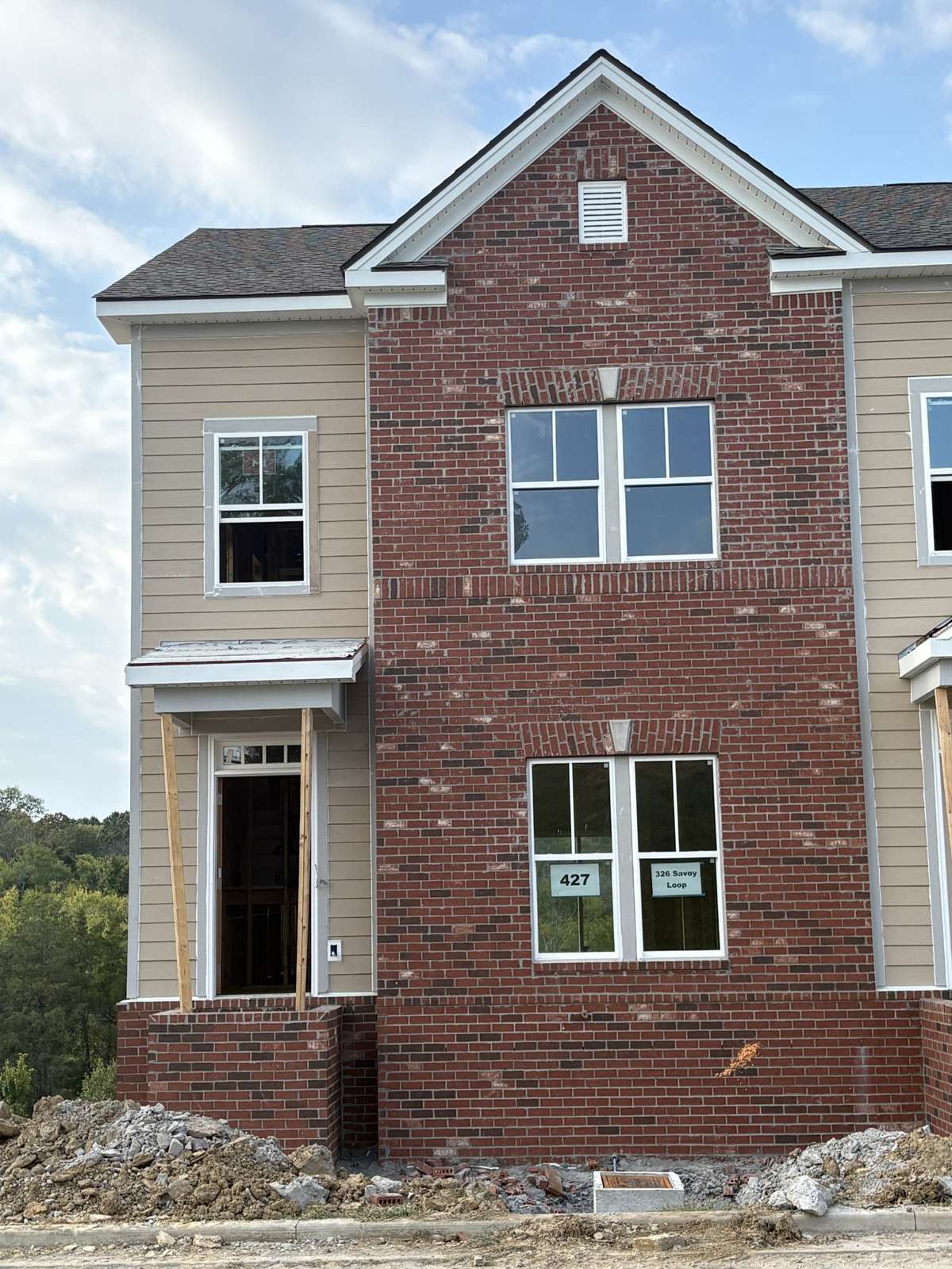 Actual exterior front.  All interior media are of a previously built Westbrook and may show colors and options not available in this home.  Designer color selections under document tab