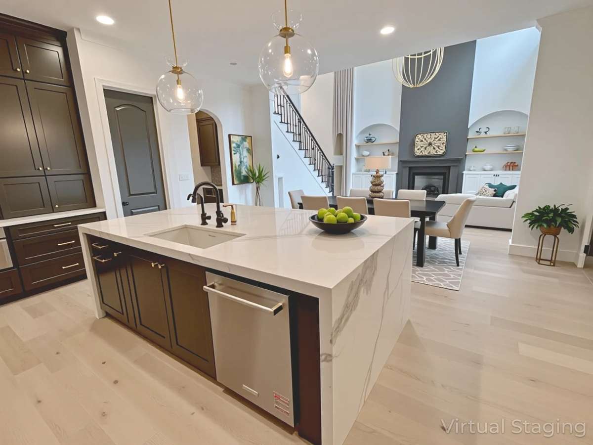 Virtually Staged Photo for Inspiration Only. All Photos of Similar Homes — Actual Home is at Drywall Stage.