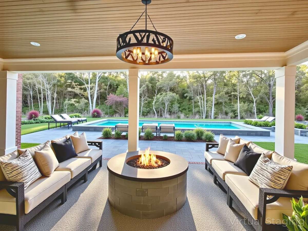 This Private ONE ACRE Homesite is a Blank Canvas to Create the Sanctuary You've Always Dreamed Of! Virtually staged photo for inspiration only & to showcase how space can be used & furnished.