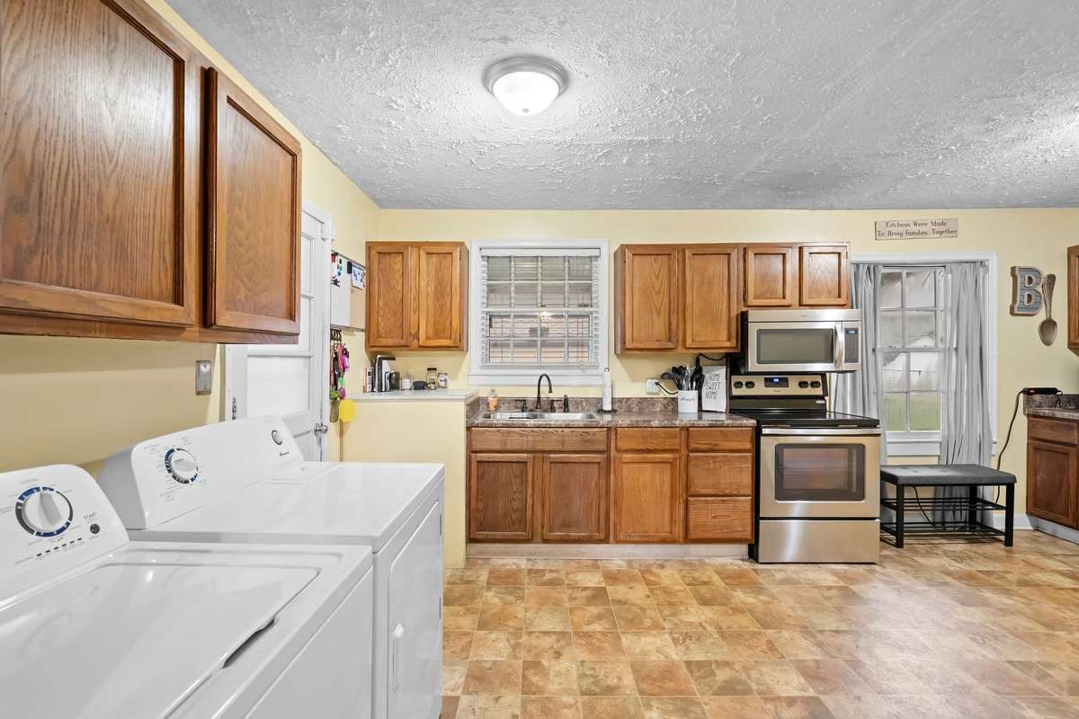 Window above the sink brings in natural light!