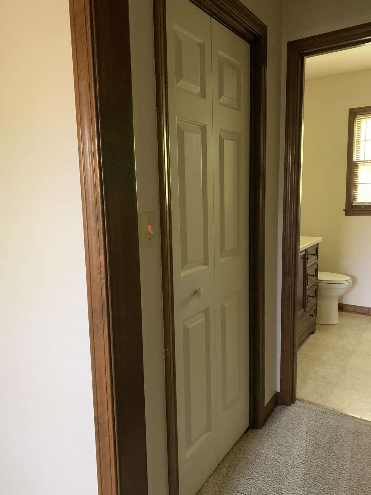 Closet on the left