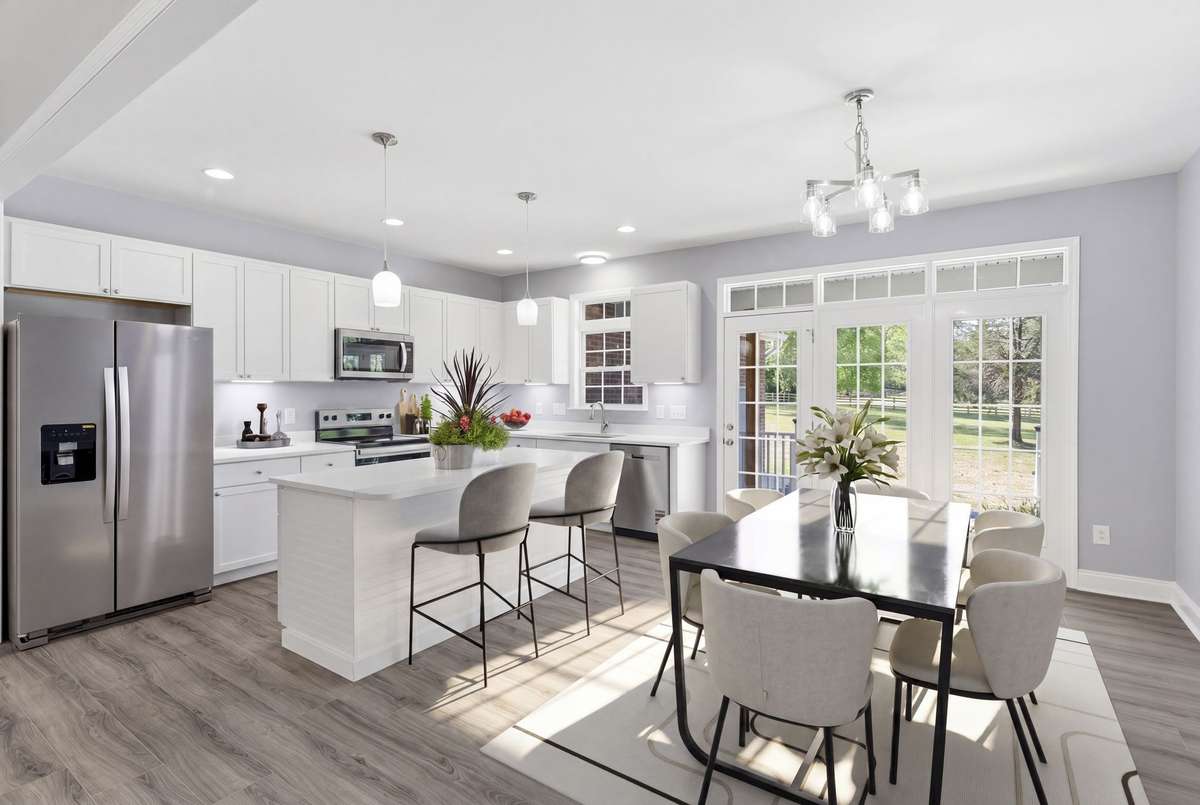 Kitchen & Dining Room Virtually Staged