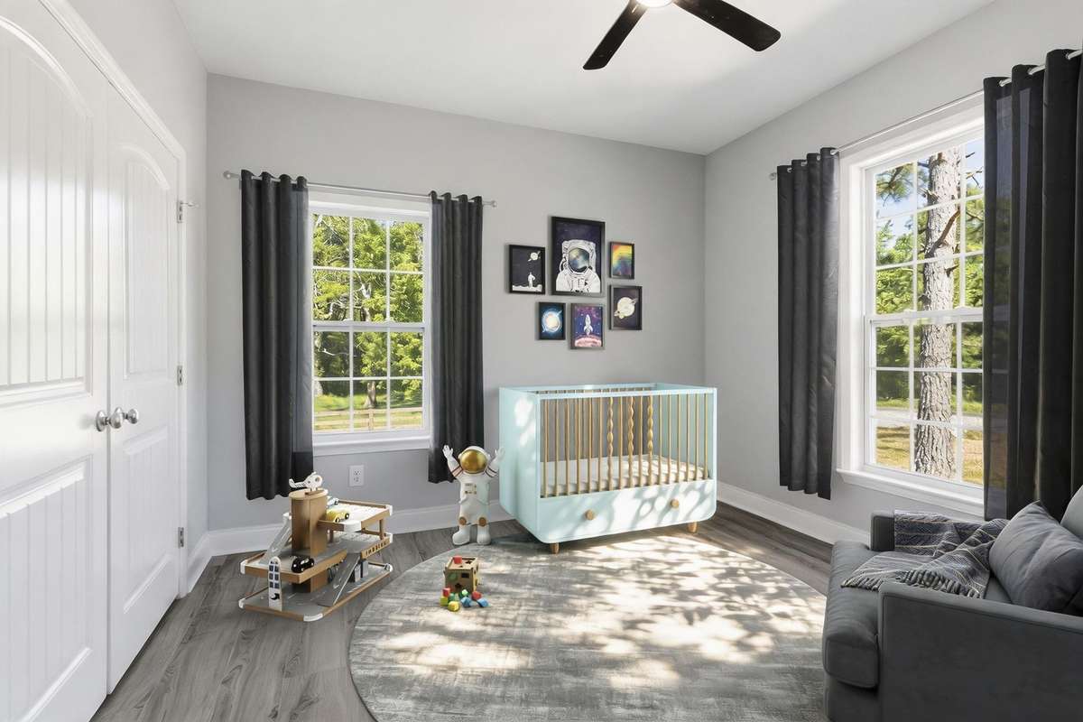 2nd B/R Virtually Staged as a Nursery for your little one!