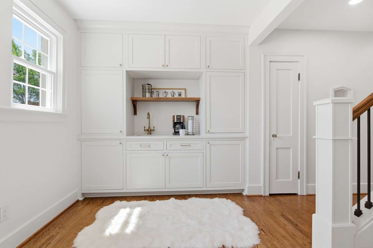 Breakfast Room with Coffee Bar * Custom Built in Cabinets with Sink & Pantry