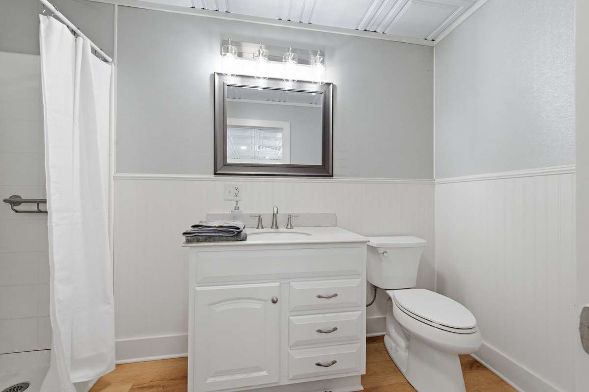 All New Bathroom with Shower  *Vanity Cabinet for Storage