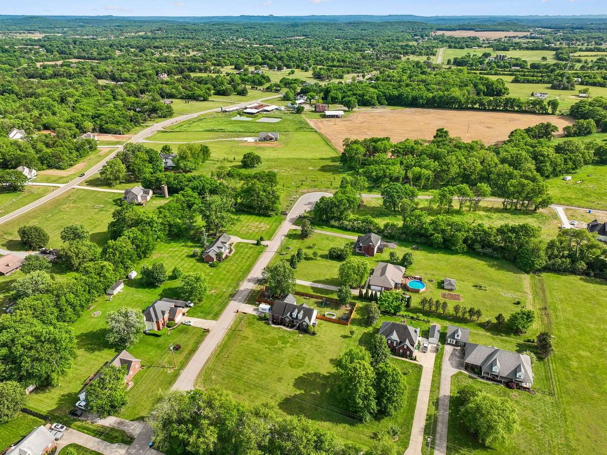 Scenic aerial showing the peaceful Lascassas setting.