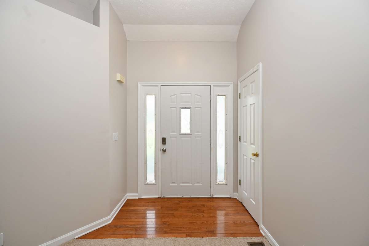 hardwood flooring in entryway