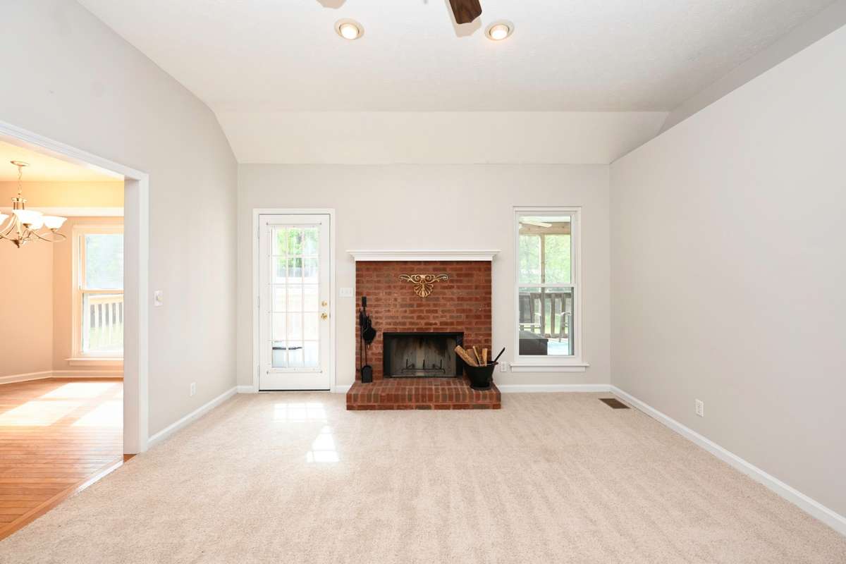 Cozy Wood burning fireplace