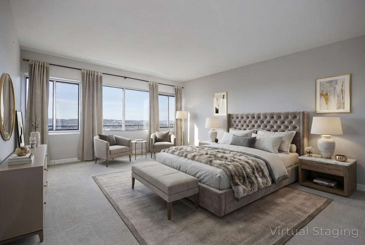 Virtually staged with furniture