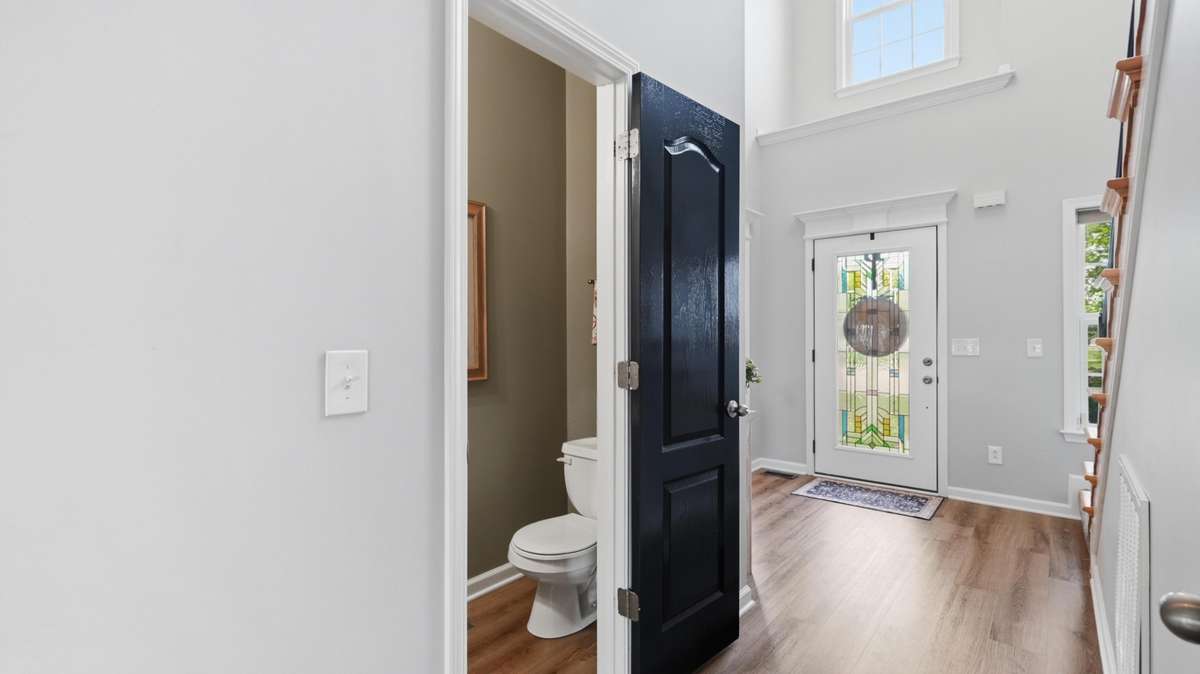 Half bath conveniently located