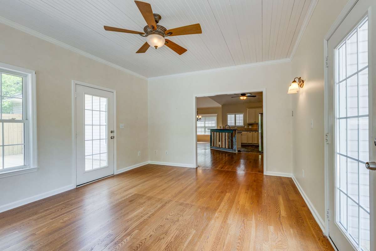 Sun Room looking back into the Kitchen & Family Room