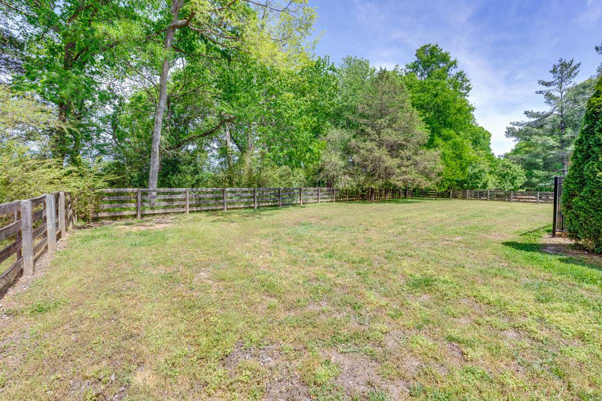 Split Rail Fencing in Back Yard - Enough Room for any Dog