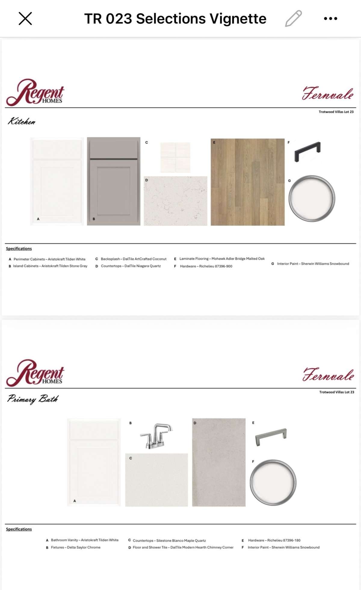 These are the actual finishes throught the property