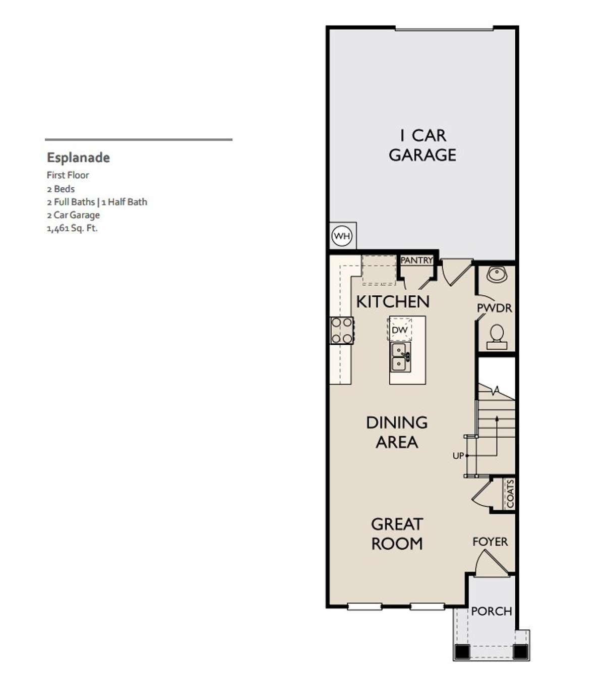 1st Floor Layout

*Please note that a larger covered front porch is included with this home*