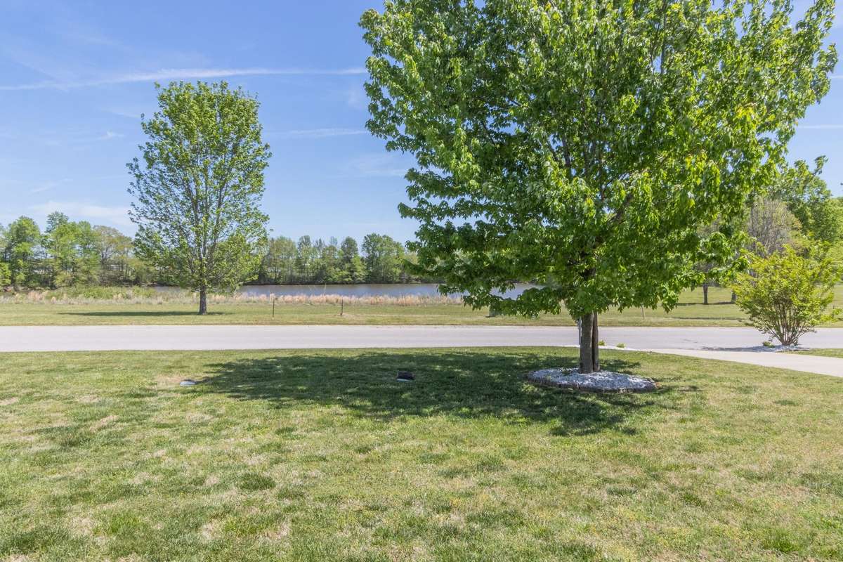 This view across from the pond is so serene
