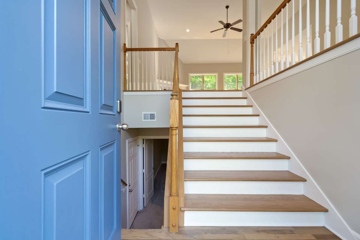 Split Level.  View to upper level from front door