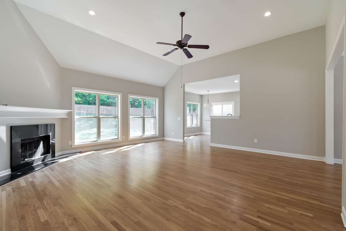 Upper level living area - Kitchen to the back right - formal dining to the immediate right