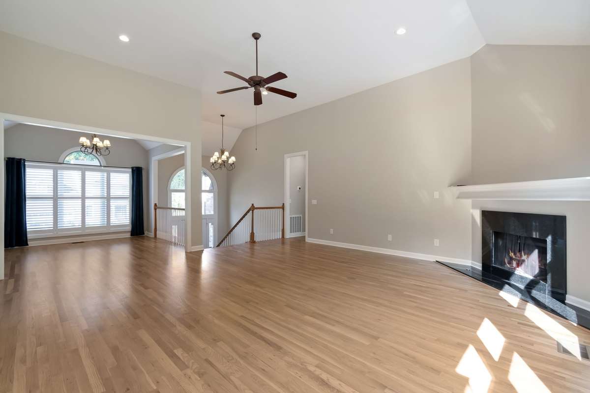 Dining area in back of photo