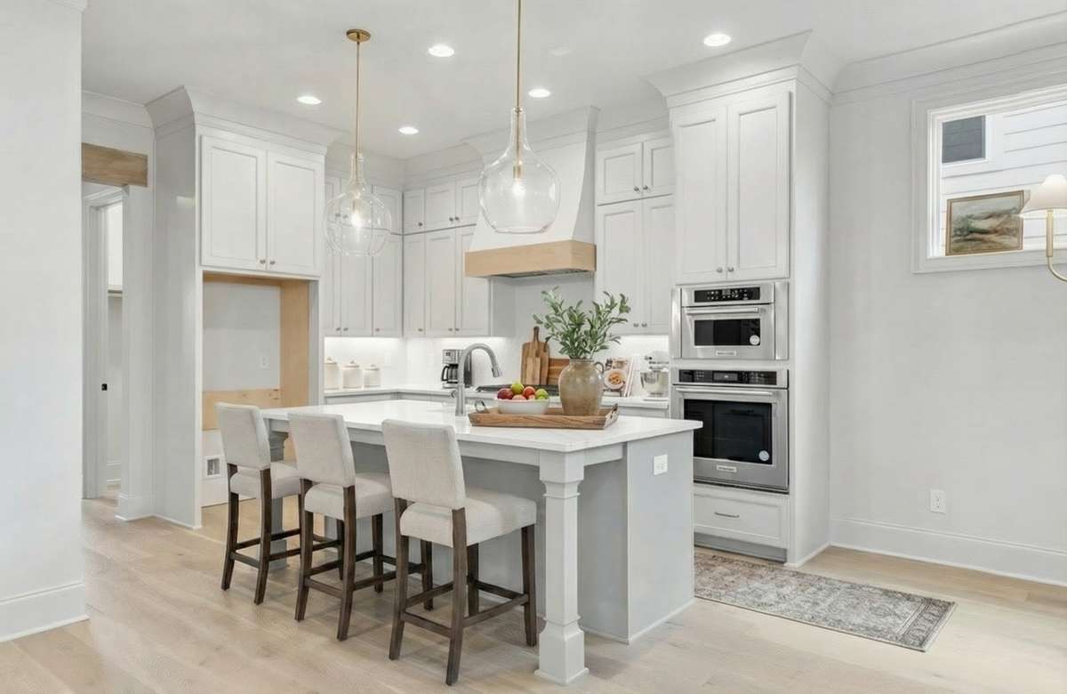 Furnishings are virtually rendered to show space.
