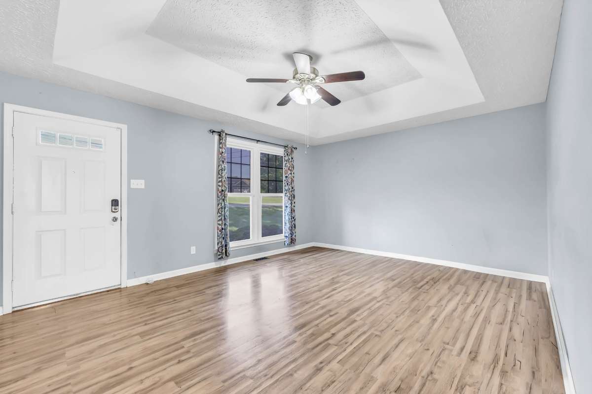 Double hung window on front for tons of natural light!