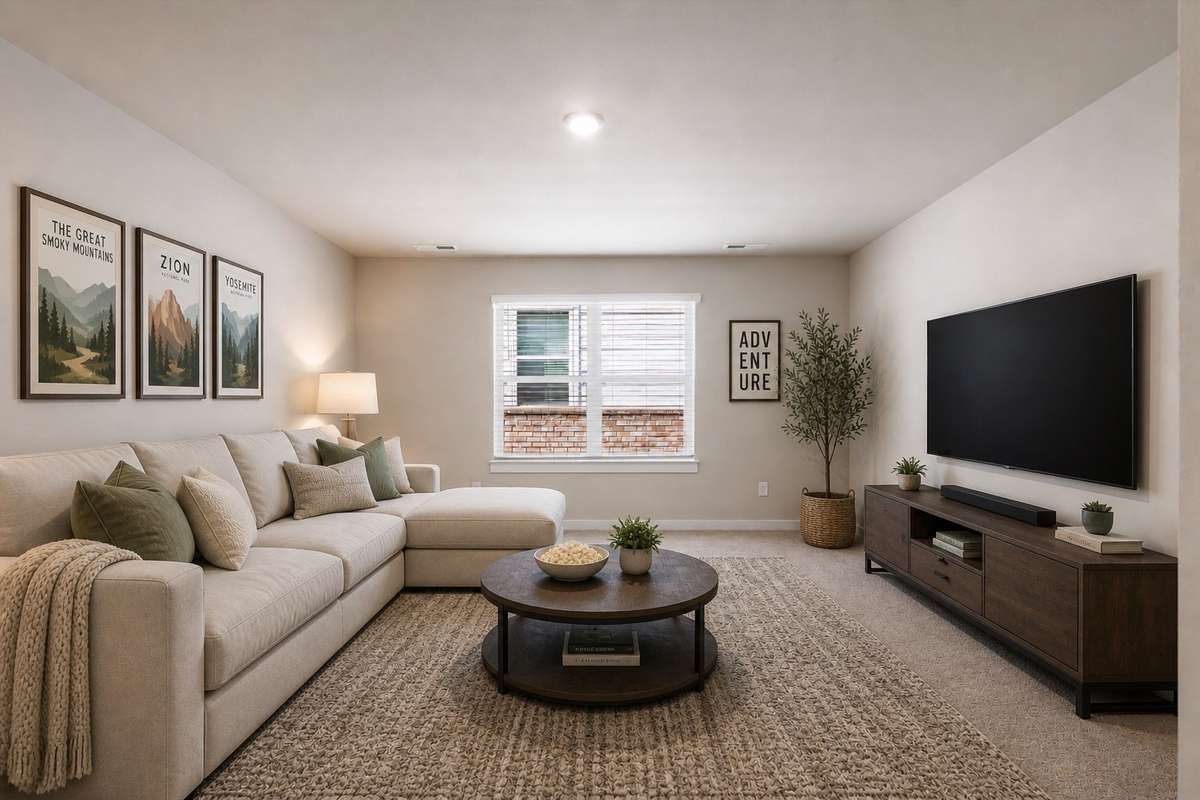 Virtually Staged Loft upstairs
