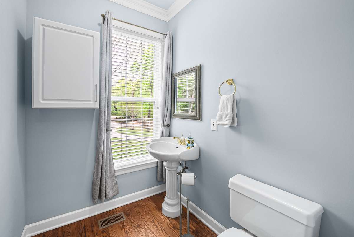 Half bath in hall