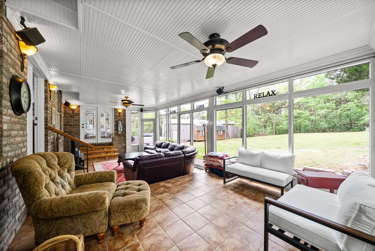 Sunroom in back of house
