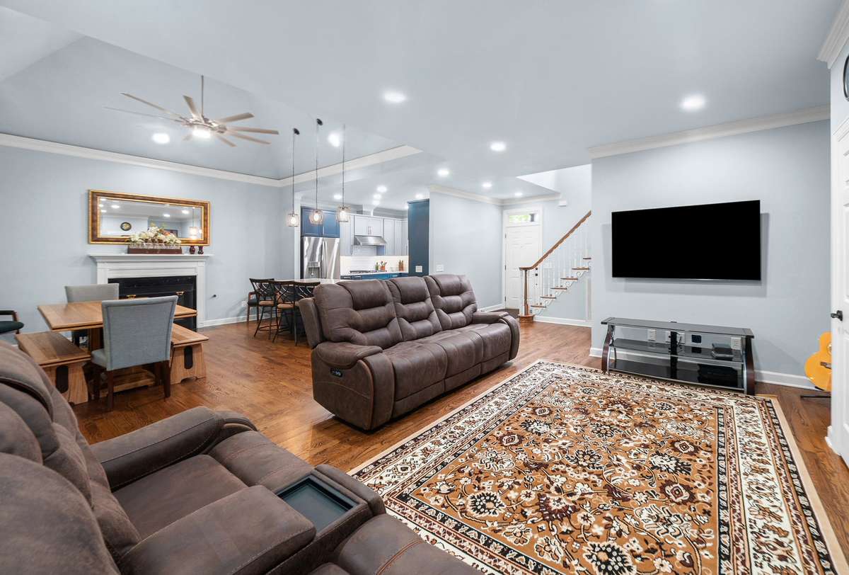 Open concept living with Soaring Ceilings