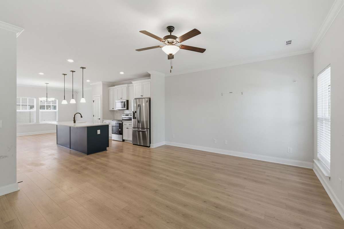 Open floor plan with abundant natural light