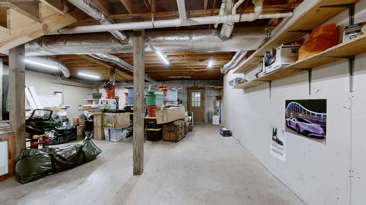 One car garage extra deep for additional storage