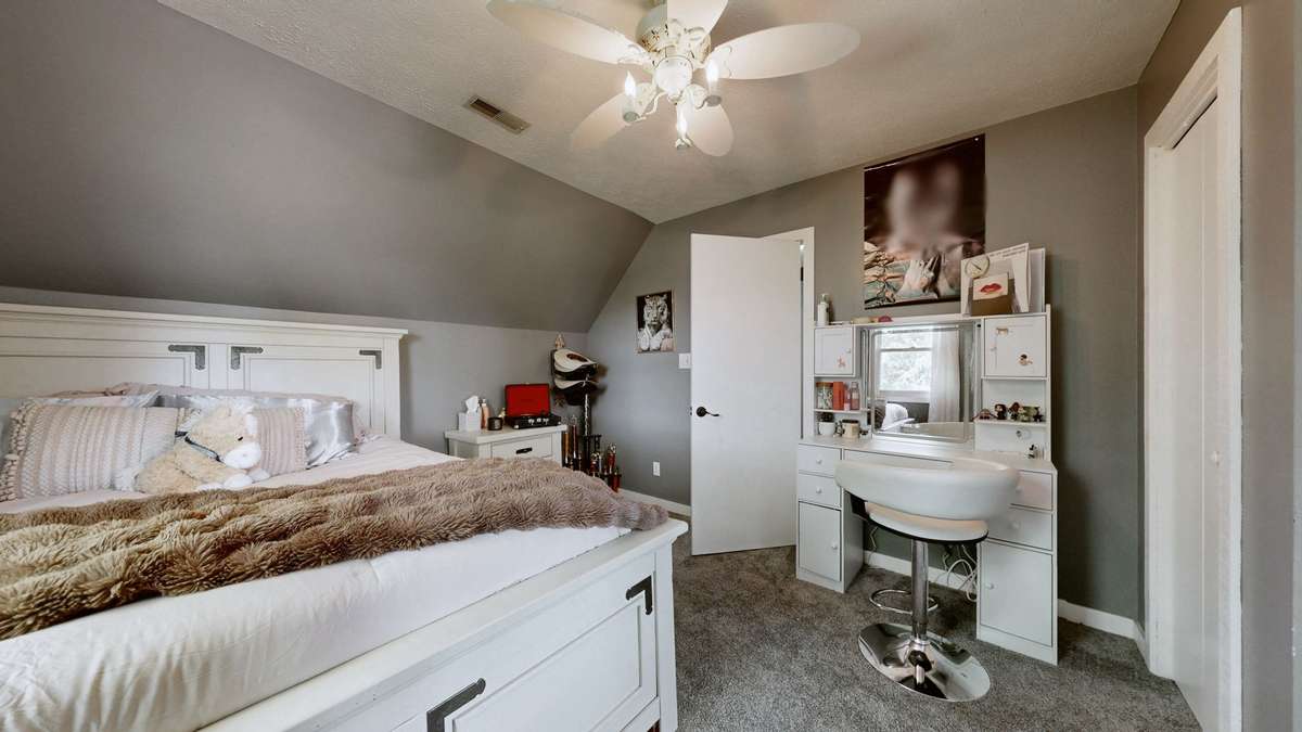 Upstairs bedroom 2 with double closets