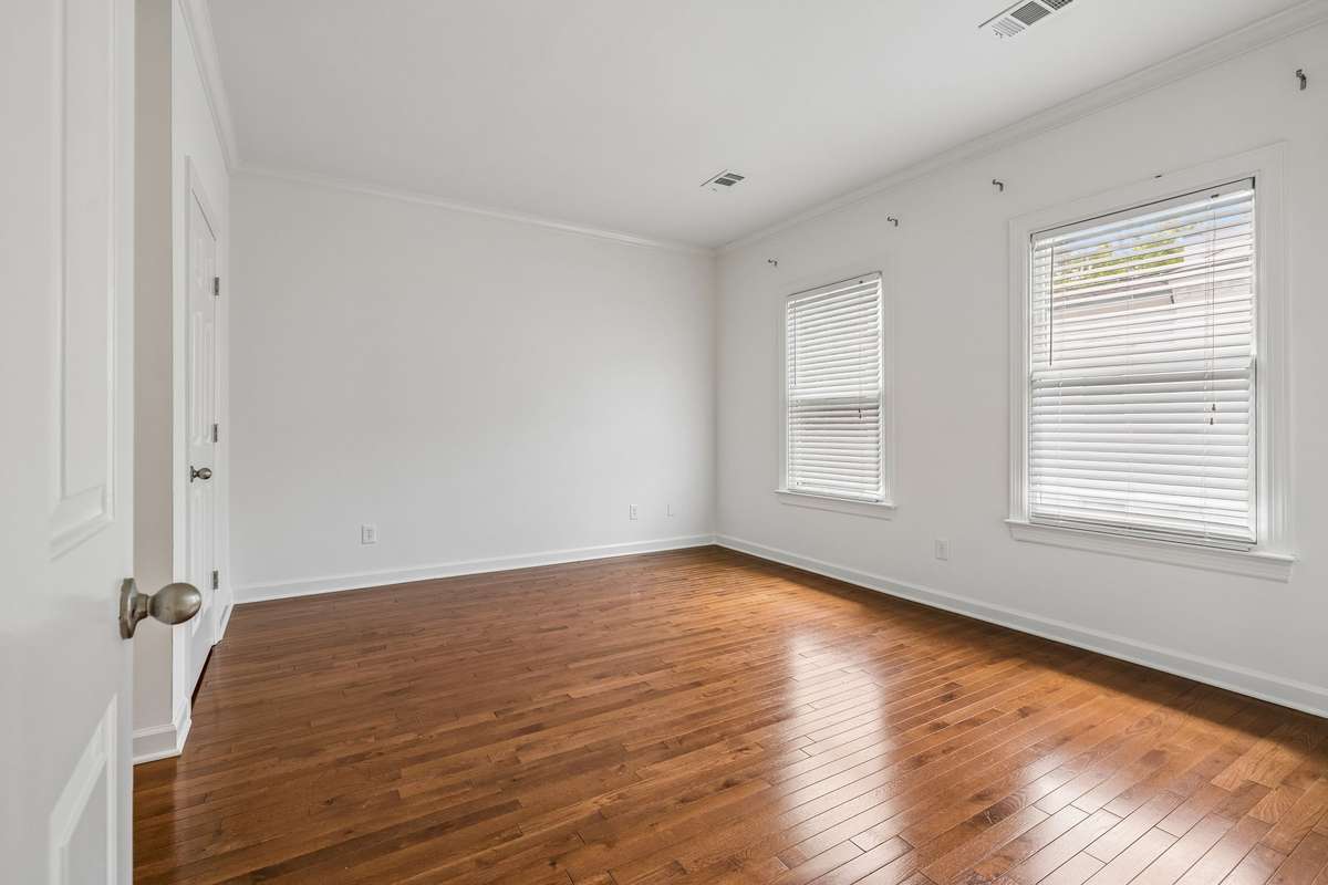 Large secondary bedroom upstairs with two closets!
