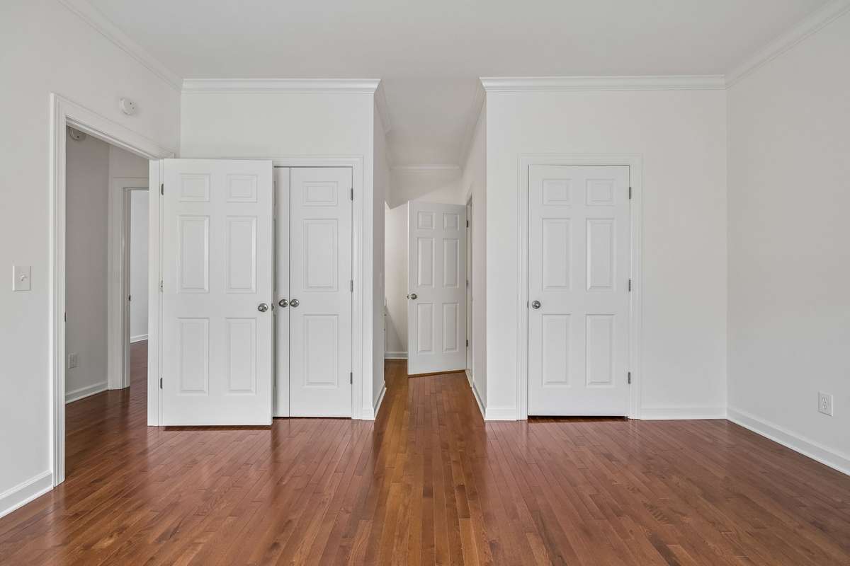 Note the double closets in this large bedroom.