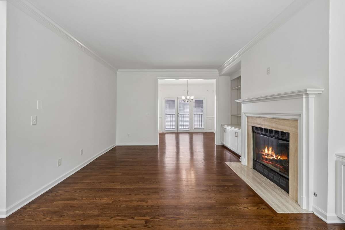 Beautiful hardwood floors add to the traditional finishes of this townhome.
