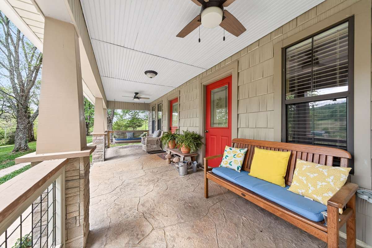 Porch large enough for the whole family.