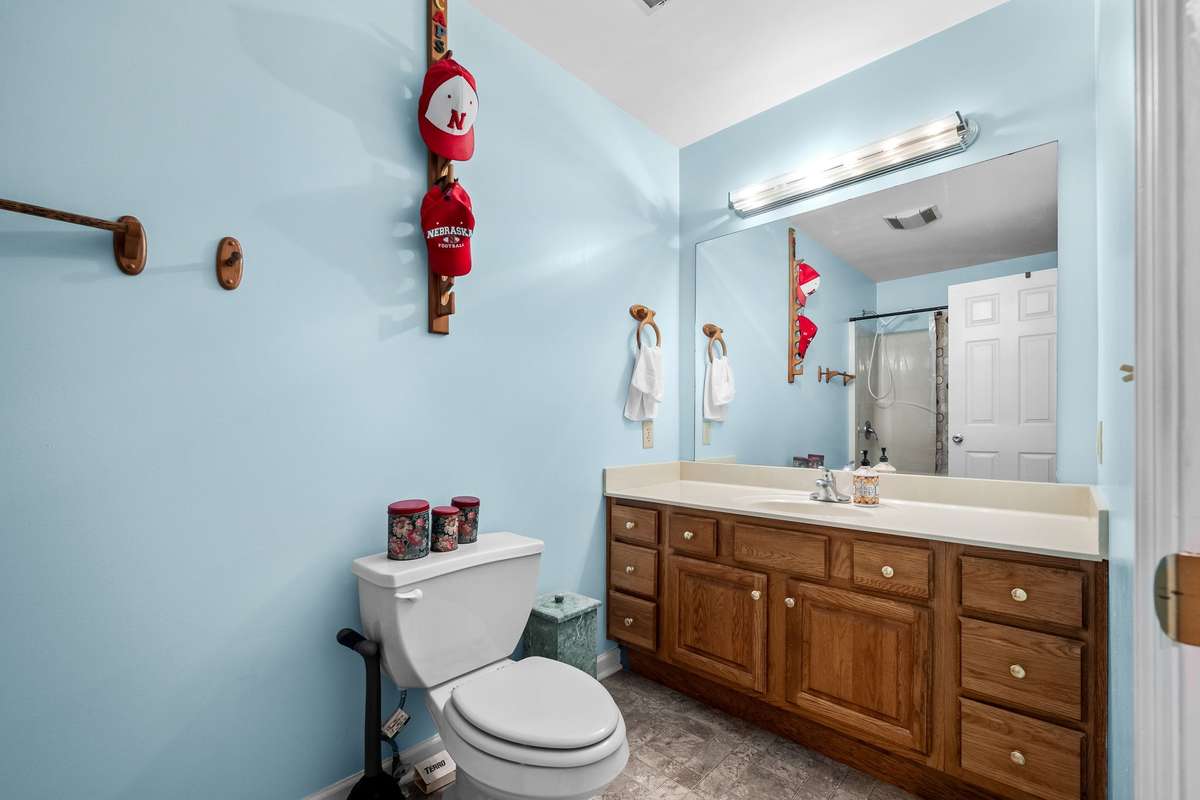 Bathroom upstairs.