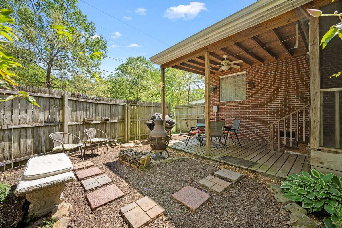 Area just off the covered deck.