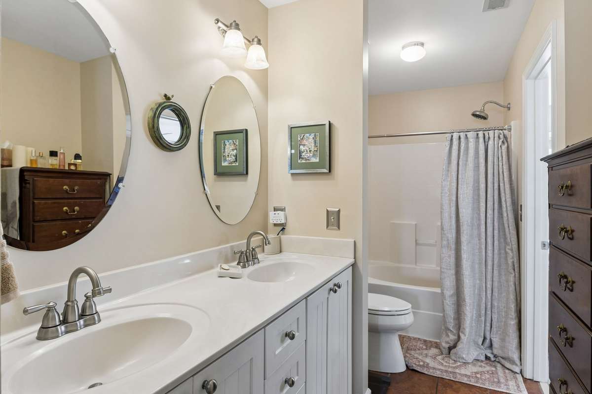 Dual vanities, new faucets.