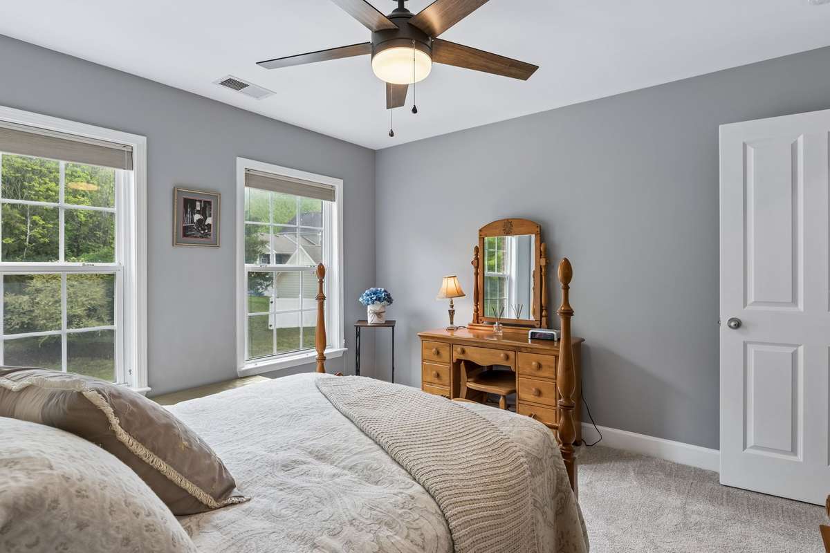 Blinds are "Top-down/Bottom-up" blinds in both bedrooms.