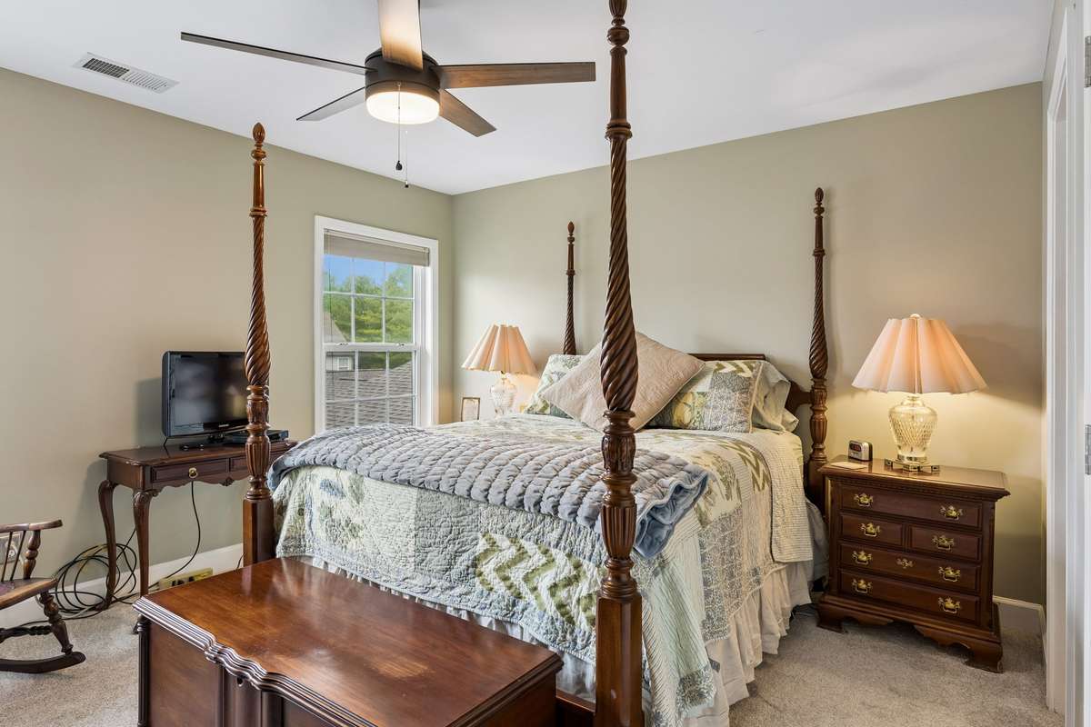 One of two bedrooms upstairs.